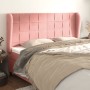 Kopfteil mit rosa Samtohren 203x23x118/128 cm von vidaXL, Kopf- und Fußteile - Ref: Foro24-3118027, Preis: 158,04 €, Rabatt: %