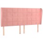 Kopfteil mit rosa Samtohren 203x23x118/128 cm von vidaXL, Kopf- und Fußteile - Ref: Foro24-3118027, Preis: 158,04 €, Rabatt: %