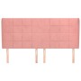 Kopfteil mit rosa Samtohren 203x23x118/128 cm von vidaXL, Kopf- und Fußteile - Ref: Foro24-3118027, Preis: 158,04 €, Rabatt: %