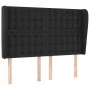 Headboard with black synthetic leather ears 147x23x118/128 cm by vidaXL, Headboards and footboards - Ref: Foro24-3118046, Pri...