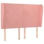 Cabecero con orejas de terciopelo rosa 147x23x118/128 cm de vidaXL, Cabeceros y pies de cama - Ref: Foro24-3117729, Precio: 1...