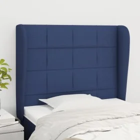 Headboard with blue fabric ears 103x23x118/128 cm by vidaXL, Headboards and footboards - Ref: Foro24-3117952, Price: 77,91 €,...