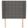 Kopfteil mit Ohren, graues Kunstleder, 103 x 23 x 118/128 cm von vidaXL, Kopf- und Fußteile - Ref: Foro24-3118044, Preis: 83,...