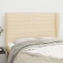 Kopfteil mit Ohren aus cremefarbenem Stoff, 147 x 23 x 118/128 cm von vidaXL, Kopf- und Fußteile - Ref: Foro24-3118099, Preis...