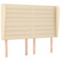 Headboard with cream fabric ears 147x23x118/128 cm by vidaXL, Headboards and footboards - Ref: Foro24-3118099, Price: 136,21 ...