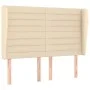 Headboard with cream fabric ears 147x23x118/128 cm by vidaXL, Headboards and footboards - Ref: Foro24-3118099, Price: 130,58 ...