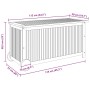 Caja de almacenaje de jardín ruedas acacia maciza 113x50x58 cm
