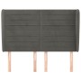 Headboard with dark gray velvet ears 147x23x118/128 cm by vidaXL, Headboards and footboards - Ref: Foro24-3118145, Price: 112...