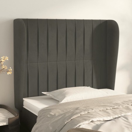 Kopfteil mit dunkelgrauen Samtohren 83x23x118/128 cm von vidaXL, Kopf- und Fußteile - Ref: Foro24-3118225, Preis: 77,28 €, Ra...