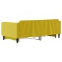 Sofá cama nido con cajones terciopelo amarillo 100x200 cm