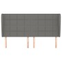 Headboard with dark gray fabric ears 183x23x118/128 cm by vidaXL, Headboards and footboards - Ref: Foro24-3117971, Price: 120...