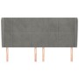 Kopfteil mit hellgrauen Samtohren 183x23x118/128 cm von vidaXL, Kopf- und Fußteile - Ref: Foro24-3118016, Preis: 127,28 €, Ra...