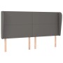 Headboard with ears gray synthetic leather 163x23x118/128cm by vidaXL, Headboards and footboards - Ref: Foro24-3117776, Price...
