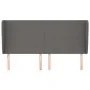 Headboard with ears gray synthetic leather 163x23x118/128cm by vidaXL, Headboards and footboards - Ref: Foro24-3117776, Price...