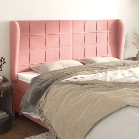 Headboard with pink velvet ears 183x23x118/128 cm by vidaXL, Headboards and footboards - Ref: Foro24-3118021, Price: 124,61 €...