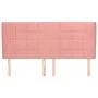 Cabecero con orejas de terciopelo rosa 183x23x118/128 cm de vidaXL, Cabeceros y pies de cama - Ref: Foro24-3118021, Precio: 1...