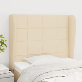 Kopfteil mit Ohren aus cremefarbenem Stoff, 103 x 23 x 118/128 cm von vidaXL, Kopf- und Fußteile - Ref: Foro24-3117951, Preis...