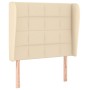 Headboard with cream fabric ears 103x23x118/128 cm by vidaXL, Headboards and footboards - Ref: Foro24-3117951, Price: 71,09 €...