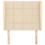 Headboard with cream fabric ears 103x23x118/128 cm by vidaXL, Headboards and footboards - Ref: Foro24-3117951, Price: 71,09 €...