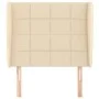 Headboard with cream fabric ears 103x23x118/128 cm by vidaXL, Headboards and footboards - Ref: Foro24-3117951, Price: 73,17 €...