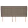 Headboard with ears in taupe gray fabric 163x23x118/128 cm by vidaXL, Headboards and footboards - Ref: Foro24-3117966, Price:...