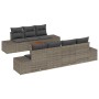 Conjunto de sofá de jardín con cojín 8 pcs Gris Poliratán