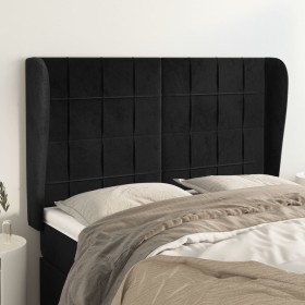 Kopfteil mit Ohren aus schwarzem Samt, 147 x 23 x 118/128 cm von vidaXL, Kopf- und Fußteile - Ref: Foro24-3118006, Preis: 109...