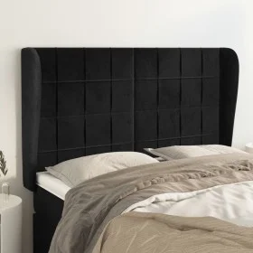 Kopfteil mit Ohren aus schwarzem Samt, 147 x 23 x 118/128 cm von vidaXL, Kopf- und Fußteile - Ref: Foro24-3118006, Preis: 147...