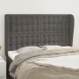 Cabecero con orejas de cuero sintético gris 147x23x118/128cm de vidaXL, Cabeceros y pies de cama - Ref: Foro24-3118050, Preci...