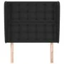 Headboard with black synthetic leather ears 103x23x118/128cm by vidaXL, Headboards and footboards - Ref: Foro24-3118040, Pric...