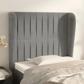 Headboard with light gray velvet ears 83x23x118/128 cm by vidaXL, Headboards and footboards - Ref: Foro24-3118224, Price: 84,...