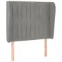 Headboard with light gray velvet ears 83x23x118/128 cm by vidaXL, Headboards and footboards - Ref: Foro24-3118224, Price: 84,...