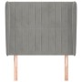 Headboard with light gray velvet ears 83x23x118/128 cm by vidaXL, Headboards and footboards - Ref: Foro24-3118224, Price: 75,...