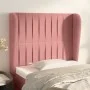Cabecero con orejas de terciopelo rosa 93x23x118/128 cm de vidaXL, Cabeceros y pies de cama - Ref: Foro24-3118235, Precio: 75...