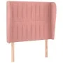 Kopfteil mit rosa Samtohren 93x23x118/128 cm von vidaXL, Kopf- und Fußteile - Ref: Foro24-3118235, Preis: 75,17 €, Rabatt: %