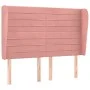 Cabecero con orejas de terciopelo rosa 147x23x118/128 cm de vidaXL, Cabeceros y pies de cama - Ref: Foro24-3118149, Precio: 1...