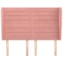 Cabecero con orejas de terciopelo rosa 147x23x118/128 cm de vidaXL, Cabeceros y pies de cama - Ref: Foro24-3118149, Precio: 1...