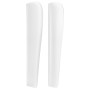 Headboard with white synthetic leather ears 83x23x118/128 cm by vidaXL, Headboards and footboards - Ref: Foro24-3118029, Pric...
