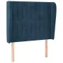 Cabecero con orejas de terciopelo azul oscuro 93x23x118/128 cm de vidaXL, Cabeceros y pies de cama - Ref: Foro24-3118234, Pre...