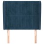 Headboard with dark blue velvet ears 93x23x118/128 cm by vidaXL, Headboards and footboards - Ref: Foro24-3118234, Price: 96,3...