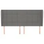 Headboard with dark gray fabric ears 203x23x118/128 cm by vidaXL, Headboards and footboards - Ref: Foro24-3117979, Price: 133...