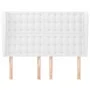 Cabecero con orejas de cuero sintético blanco 147x23x118/128 cm de vidaXL, Cabeceros y pies de cama - Ref: Foro24-3118047, Pr...