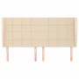 Headboard with cream fabric ears 183x23x118/128 cm by vidaXL, Headboards and footboards - Ref: Foro24-3117975, Price: 140,89 ...