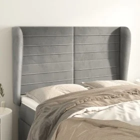 Headboard with light gray velvet ears 147x23x118/128 cm by vidaXL, Headboards and footboards - Ref: Foro24-3118144, Price: 10...