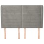Headboard with light gray velvet ears 147x23x118/128 cm by vidaXL, Headboards and footboards - Ref: Foro24-3118144, Price: 11...