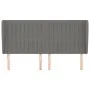 Headboard with dark gray fabric ears 183x23x118/128 cm by vidaXL, Headboards and footboards - Ref: Foro24-3118209, Price: 131...