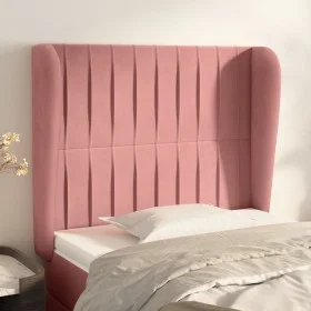 Headboard with pink velvet ears 83x23x118/128 cm by vidaXL, Headboards and footboards - Ref: Foro24-3118229, Price: 89,04 €, ...