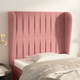 Kopfteil mit rosa Samtohren 83x23x118/128 cm von vidaXL, Kopf- und Fußteile - Ref: Foro24-3118229, Preis: 74,91 €, Rabatt: %