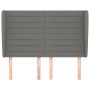 Headboard with dark gray fabric ears 147x23x118/128 cm by vidaXL, Headboards and footboards - Ref: Foro24-3118095, Price: 112...
