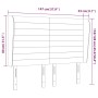 Kopfteil mit hellgrauen Stoffohren 147x23x118/128 cm von vidaXL, Kopf- und Fußteile - Ref: Foro24-3118097, Preis: 129,95 €, R...